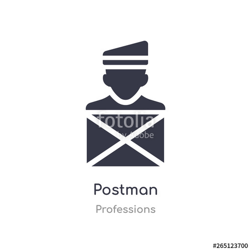 500x500 Postman Icon Isolated Postman Icon Vector Illustration