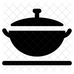 256x256 Cooking Pot Icon Of Glyph Style