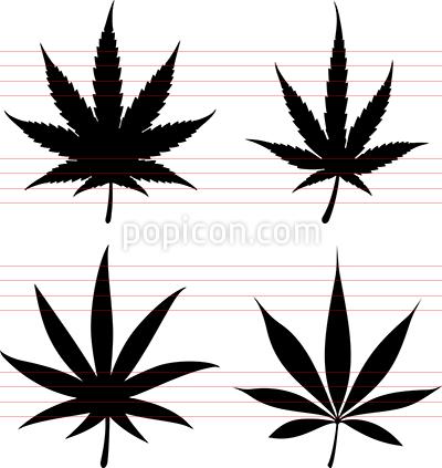 400x423 Marijuana Leaf Icons