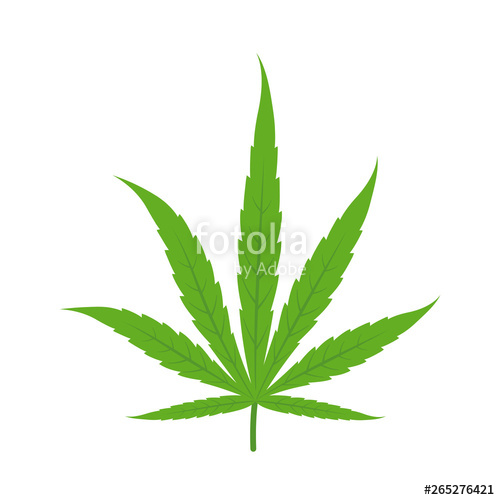 500x500 Marijuana Leaf Icon Or Logo Green On A White Background Hemp