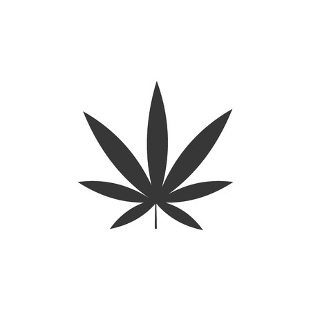 450x450 Marijuana Leaf Icon With Shadow On White Background Vektor