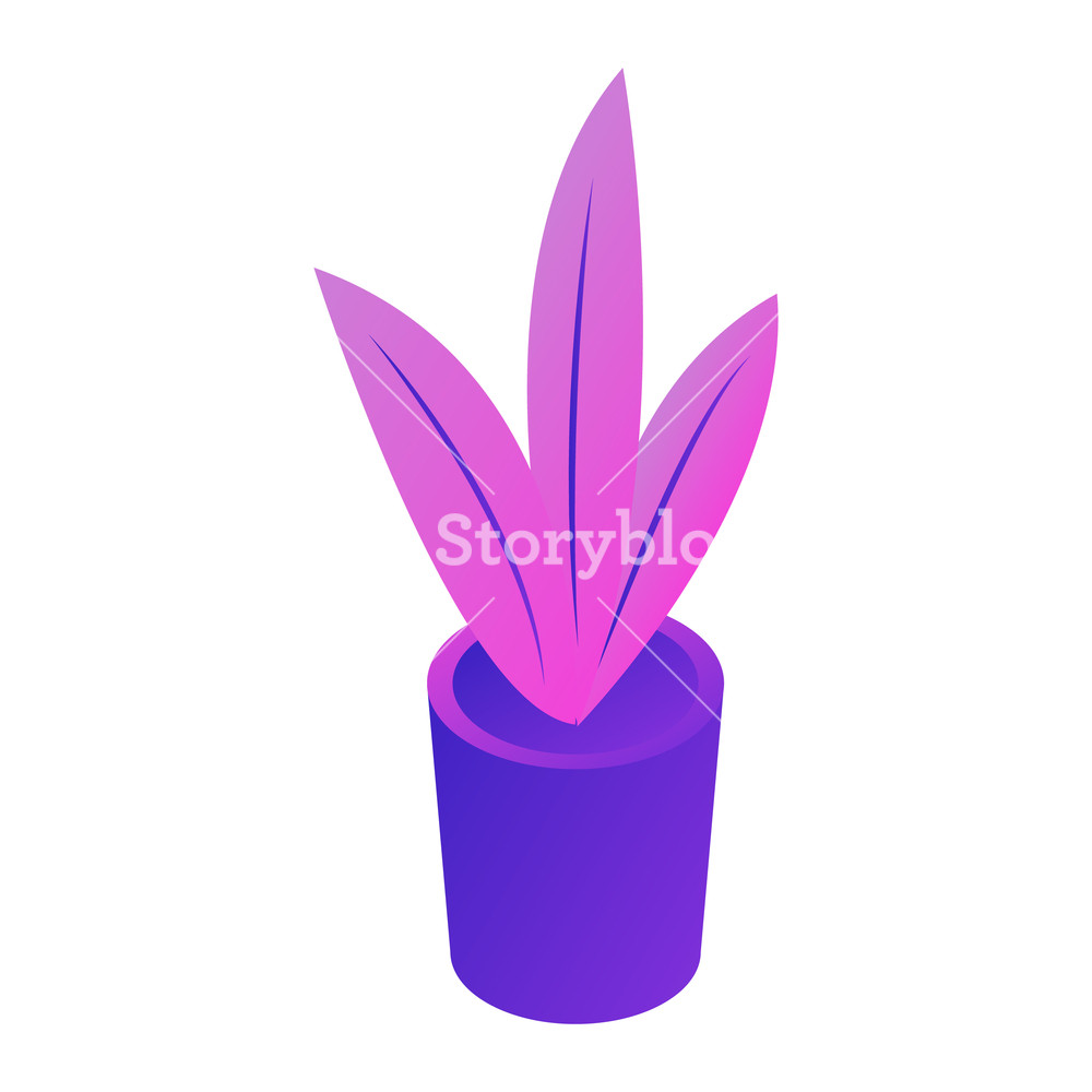 1000x1000 Abstract Pot Plant Icon Isometric Of Abstract Pot Plant Vector