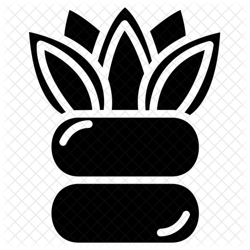 512x512 Potted Plant Icon Of Glyph Style