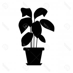 300x300 Photostock Vector Potted Plant Icon Image Vector Illustration
