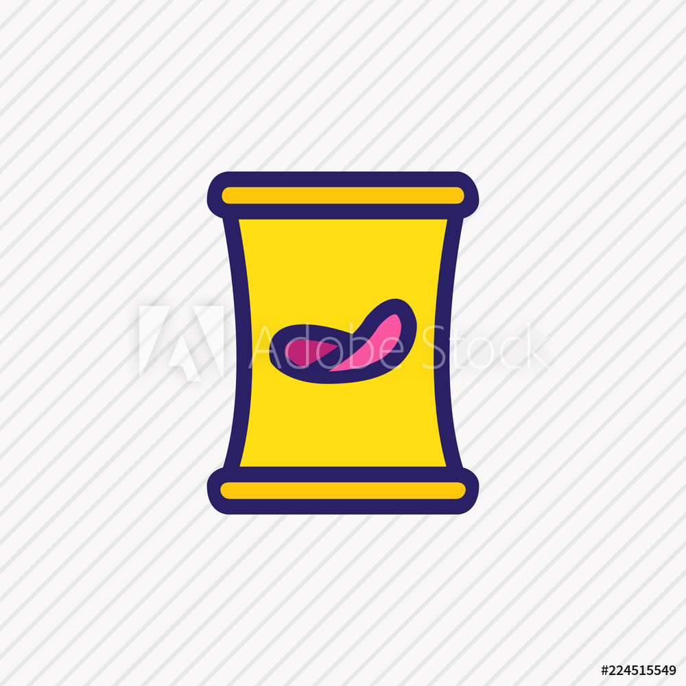 1000x1000 Photo Art Print Vector Illustration Of Potato Chips Icon Colored
