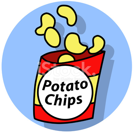 440x440 Potato Chips Icon Stock Vector
