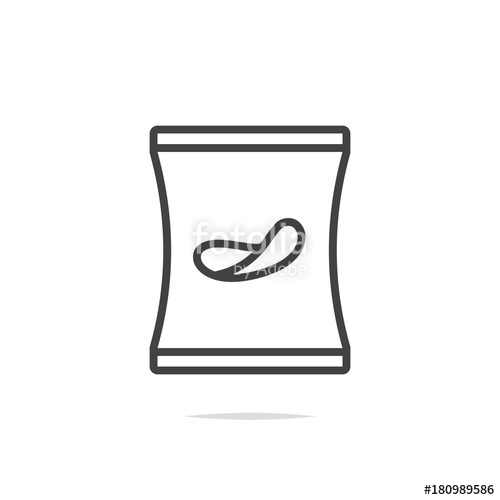 500x500 Potato Chips Bag Icon Vector Stock Image And Royalty Free Vector