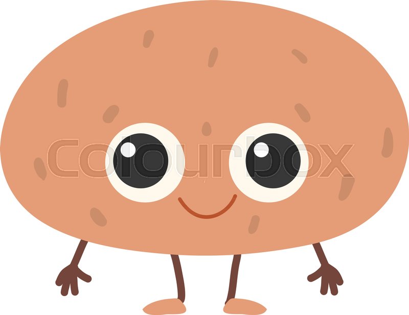 800x617 Potato Icon Cartoon Illustration Of Stock Vector Colourbox