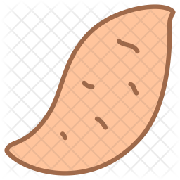 256x256 Sweet Potato Icon Of Colored Outline Style