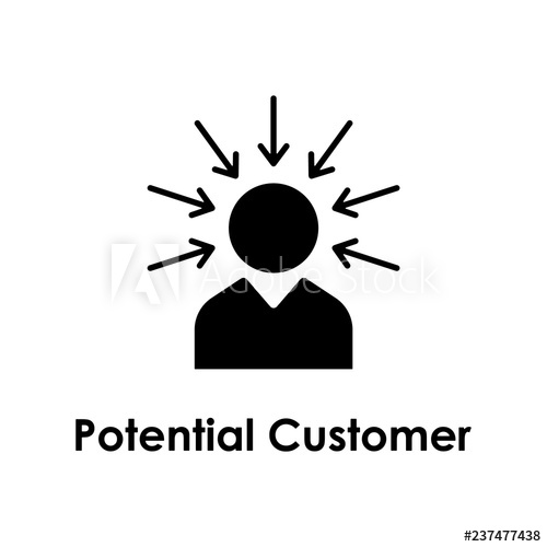 500x500 Man, Arrow, Potential Customer Icon Element Of Business Icon