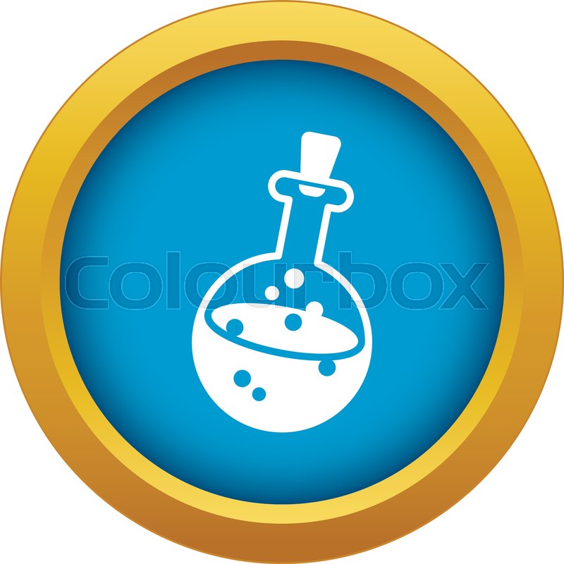 800x800 Magic Potion Icon Blue Vector Isolated Stock Vector Colourbox