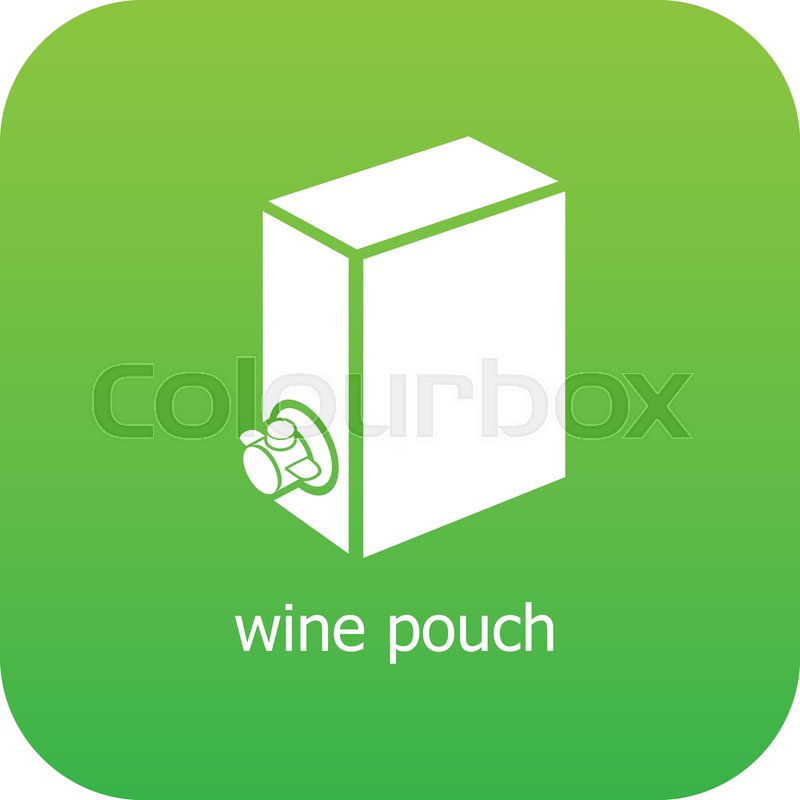 800x800 Wine Pouch Icon Green Vector Isolated Stock Vector Colourbox
