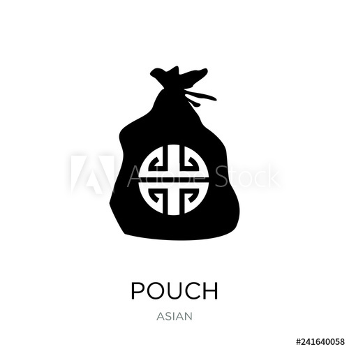 500x500 Pouch Icon Vector On White Background, Pouch Trendy Filled Icons