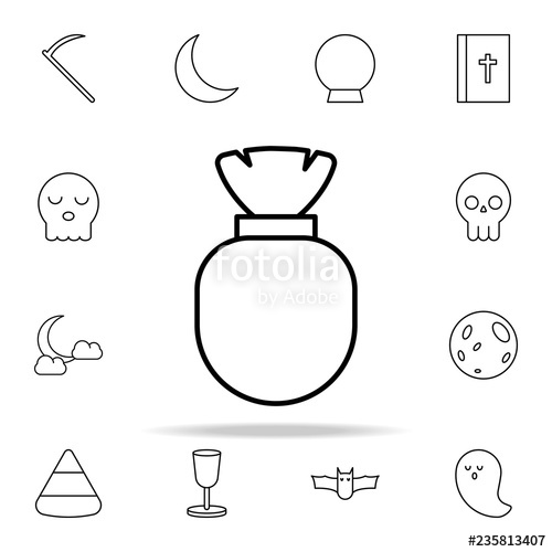 500x500 Pouch Icon Halloween Icons Universal Set For Web And Mobile
