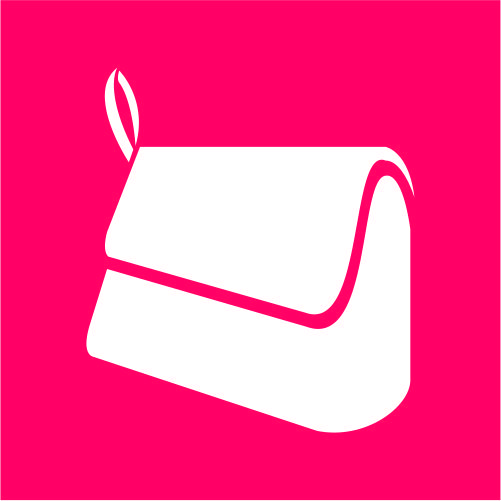 501x501 Hot Pink Pouch Icon Icons Logos Icon Design, Logos, Pouch