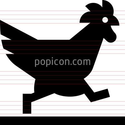 400x400 Chicken Crossing The Road Vector Icon
