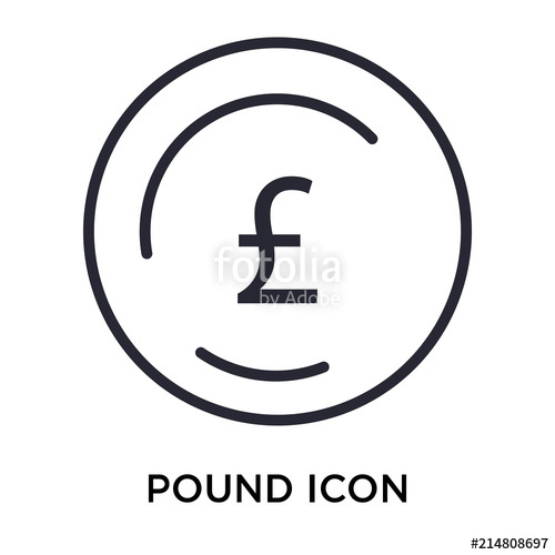 500x500 Pound Icon Vector Sign And Symbol Isolated On White Background