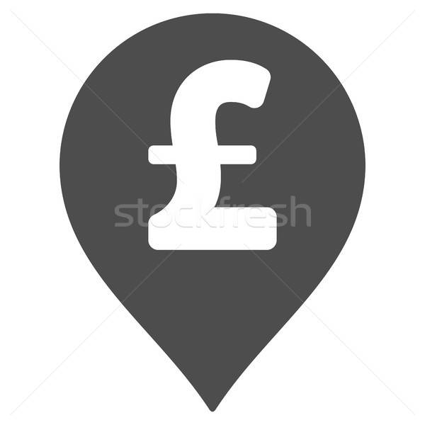 600x600 Pound Sterling Marker Flat Icon Vector Illustration Victor