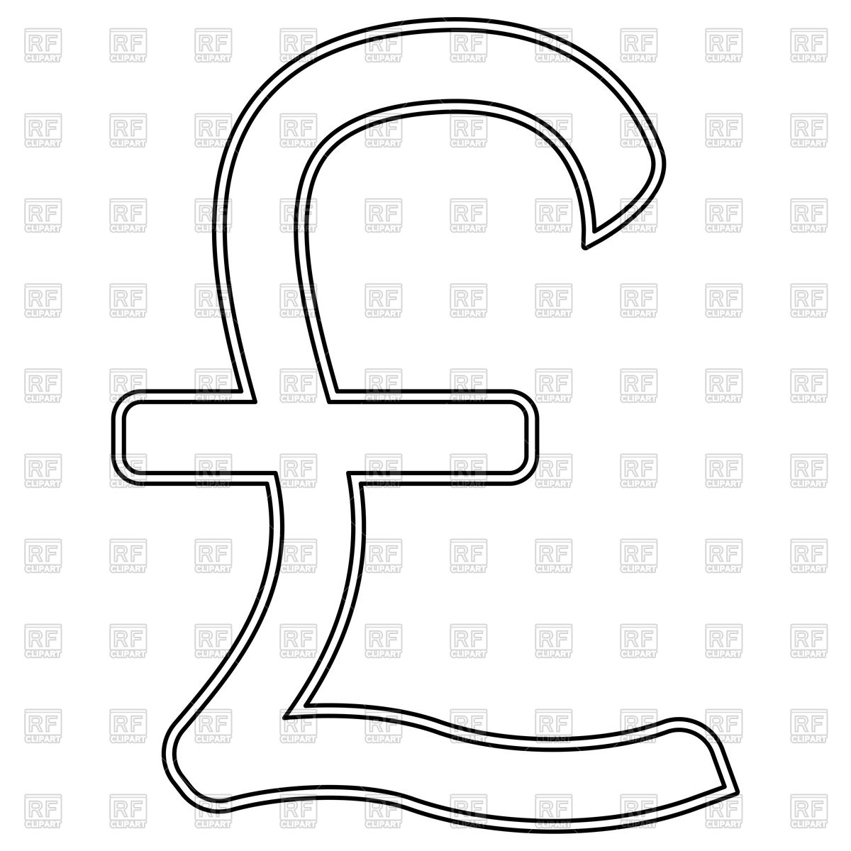 1200x1200 Pound Sterling Line Icon Vector Image Of Signs, Symbols, Maps