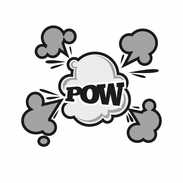 626x626 Pow Comic Bubble Sound Balst Cloud Vector Cartoon Flat Text Icon