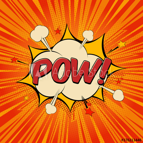 500x500 Pow Comic Text Speech Bubble Sound Effect Bang Cloud Icon