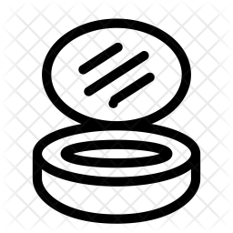 256x256 Face Powder Icon Of Line Style