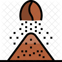 256x256 Coffee Powder Icon Of Colored Outline Style