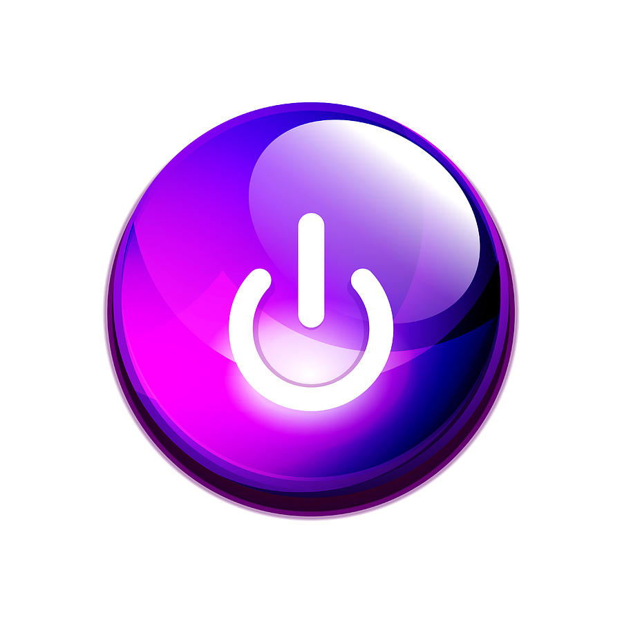 900x900 Power Button Icon, Start Symbol