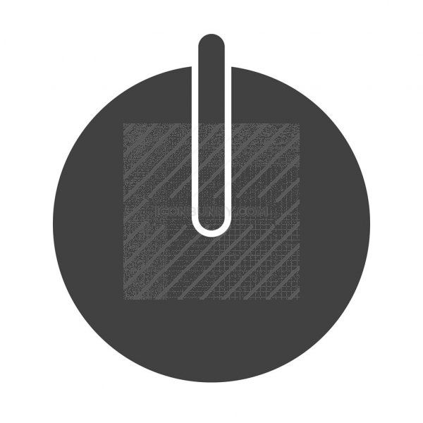 600x600 Power Button Glyph Icon