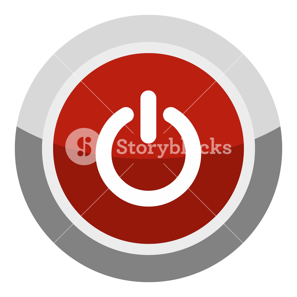 1000x1000 Power Button Icon Cartoon Illustration Of Power Button Vector