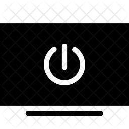 256x256 Tv Power Button Icon Of Glyph Style