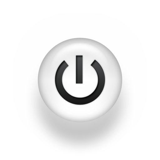 512x512 White Power Button Icon