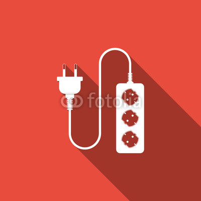 Electric Extension Cord Icon Isolated With Long Shadow Power Plug 400x400 Electric Extension Cord Icon Isolated With Long Shadow Power Plug