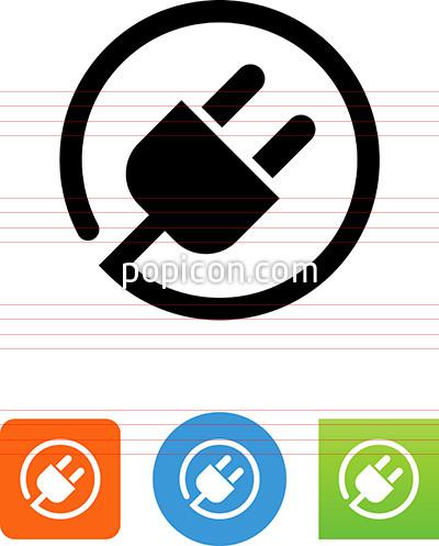Electrical Plug With Cord Icon 400x497 Electrical Plug With Cord Icon