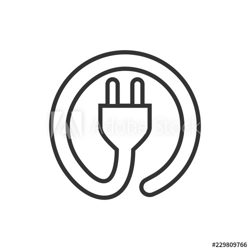 Power Cord Icon Flat Black Pictogram On White Background Vector 500x500 Power Cord Icon Flat Black Pictogram On White Background Vector