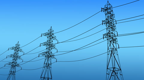 Stock Video Power Grid Structures, Pylon Tower 480x268 Stock Video Power Grid Structures, Pylon Tower