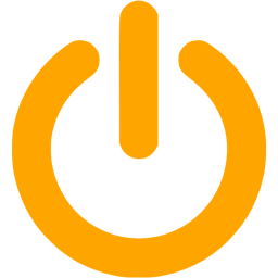 256x256 Orange Power Icon