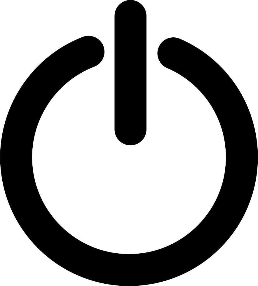 884x980 Hd Power Button Png