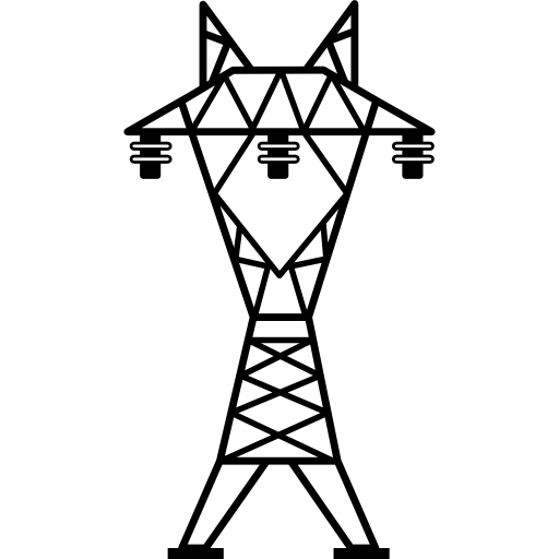 512x512 Power Line With Three Insulators Icons Free Download