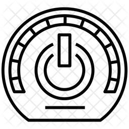 256x256 Car Power Meter Icon Of Line Style