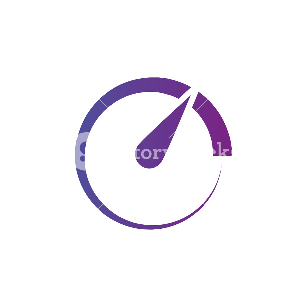 1000x1000 Dashboard Speedometer Power Gauge Icon, Vector Illustration