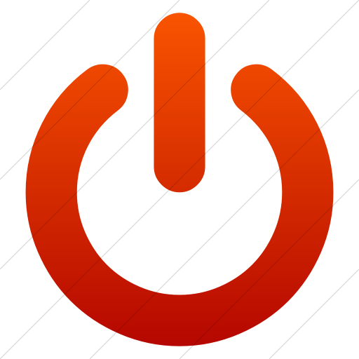 512x512 Iconsetc Simple Red Gradient Bootstrap Font Awesome Power Off Icon