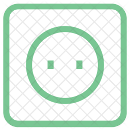 256x256 Power Outlet Icon Of Colored Outline Style