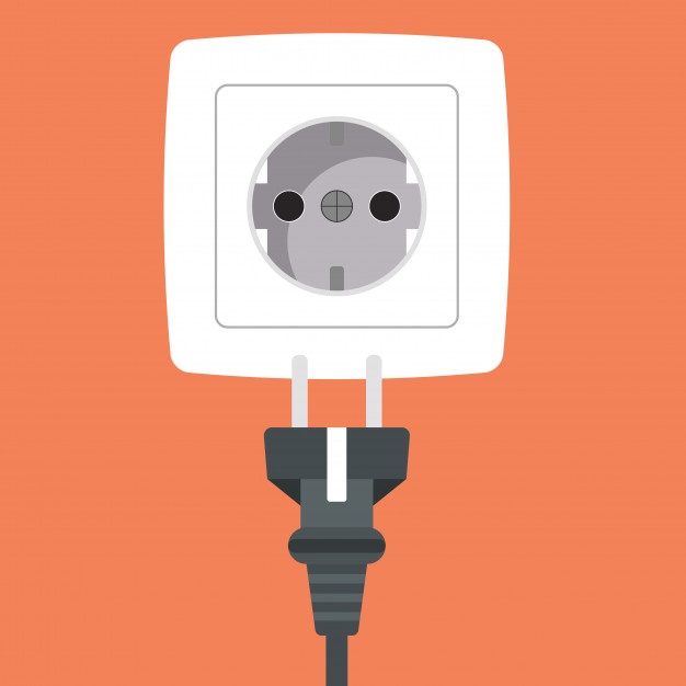 626x626 Power Plug Into White Power Socket Icon Vector Premium Download