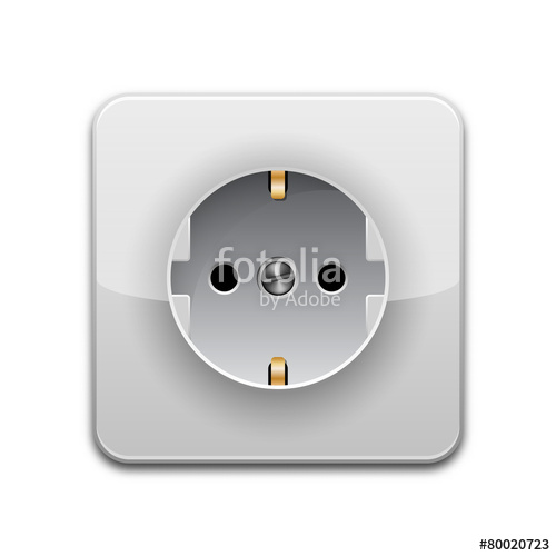 500x500 Vector Power Outlet Icon Stock Image And Royalty Free Vector