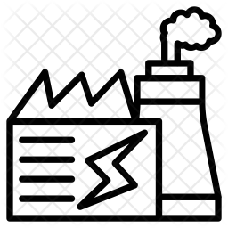 256x256 Power Plant Icon Of Line Style