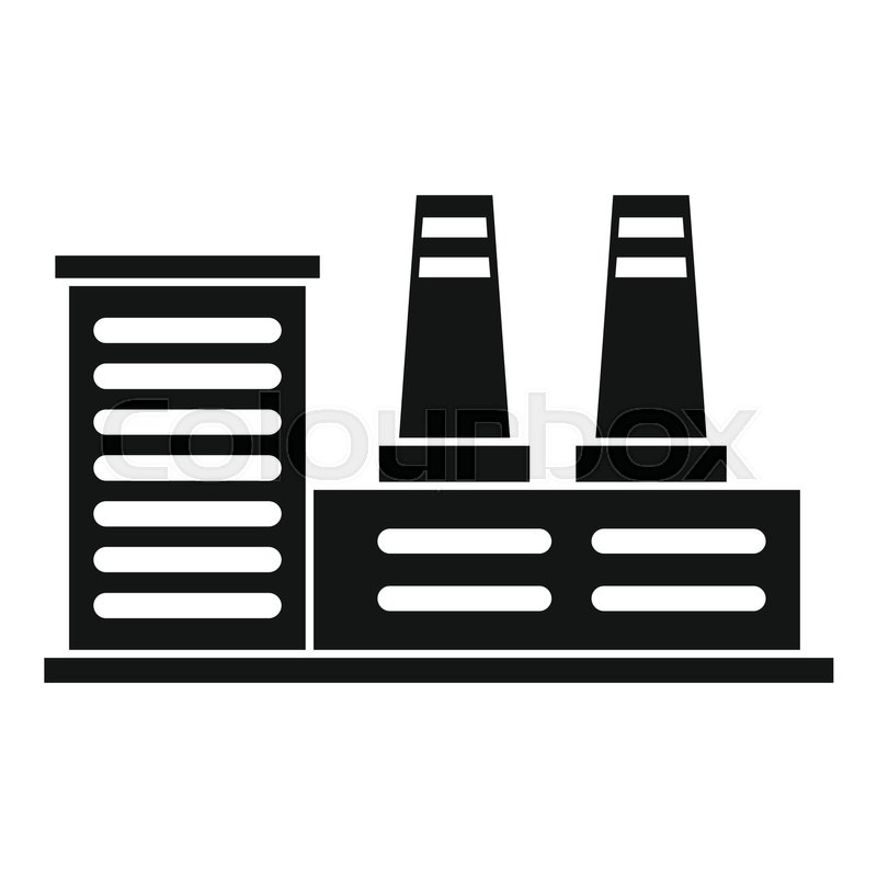 800x800 Power Plant Icon Simple Illustration Stock Vector Colourbox