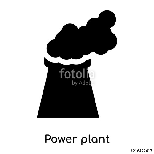 500x500 Power Plant Icon Isolated On White Background Modern And Editable