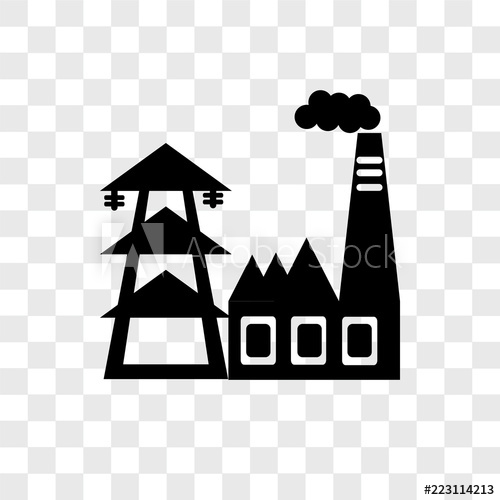 500x500 Power Plant Icons Isolated On Transparent Background Modern