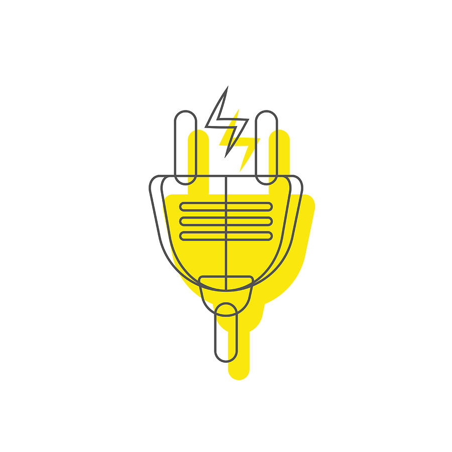 900x900 Electric Plug Icon Power Plug Flat Design